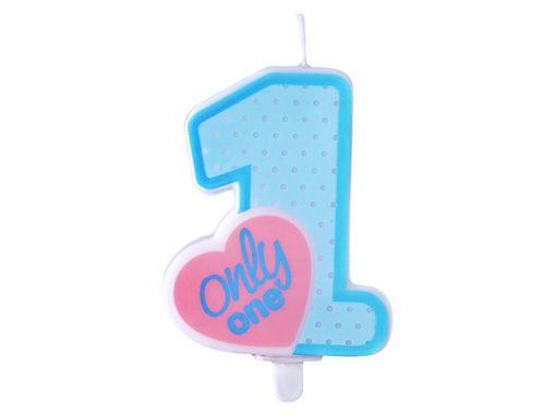 Picture of BIRTHDAY CANDLE ONLY ONE BLUE